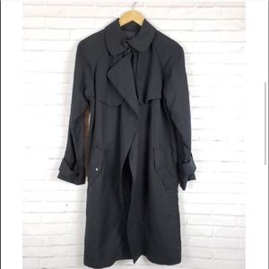 Aritzia Babaton Black Lawson Trench Coat